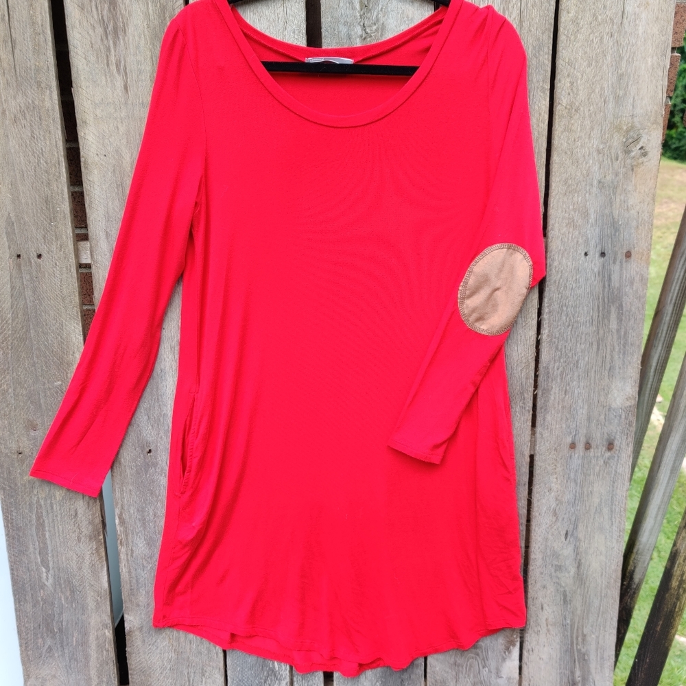 Cherish elbow patch Rayon dress